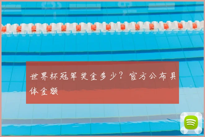 世界杯冠军奖金多少?官方公布具体金额